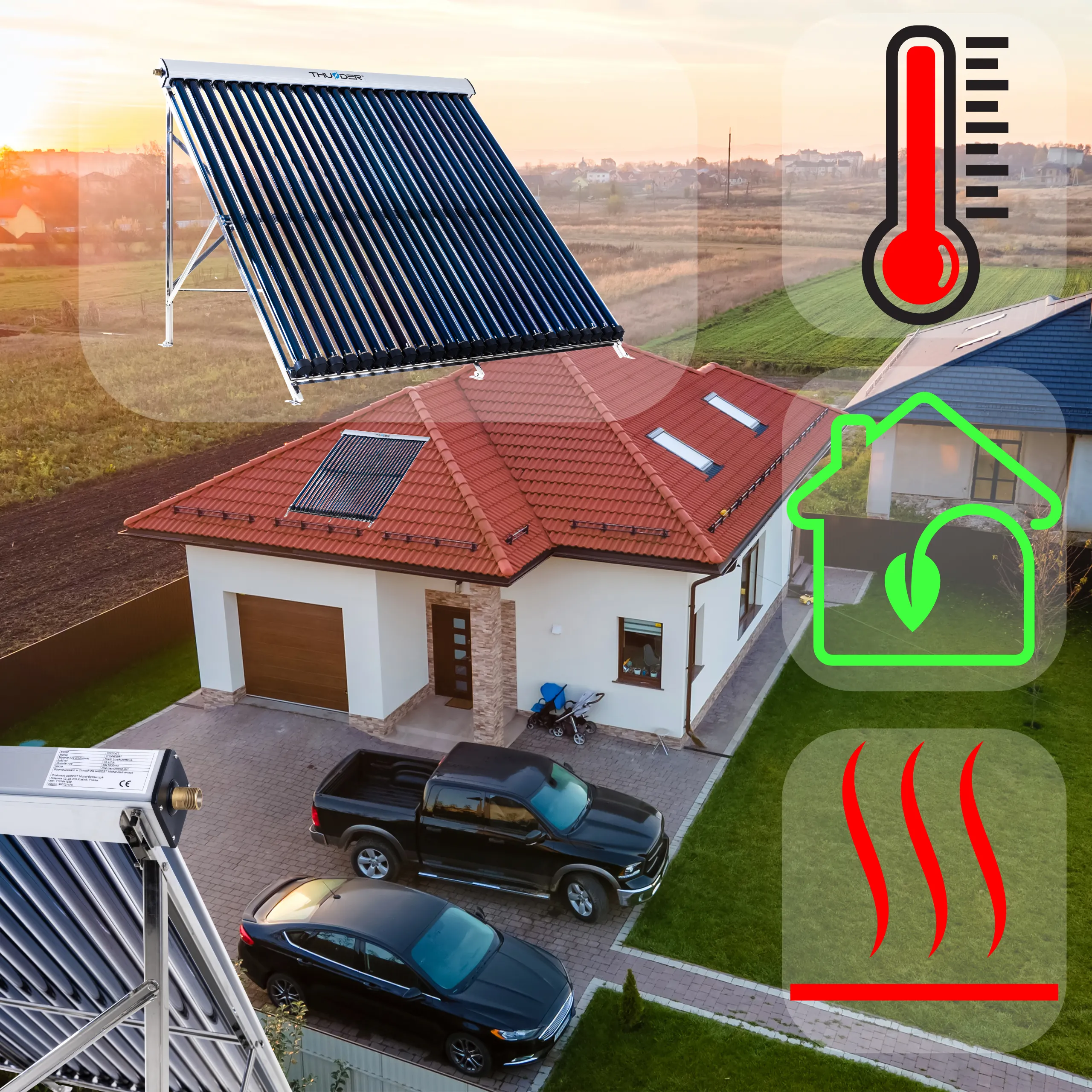 Wymiary kolektora 25 rur