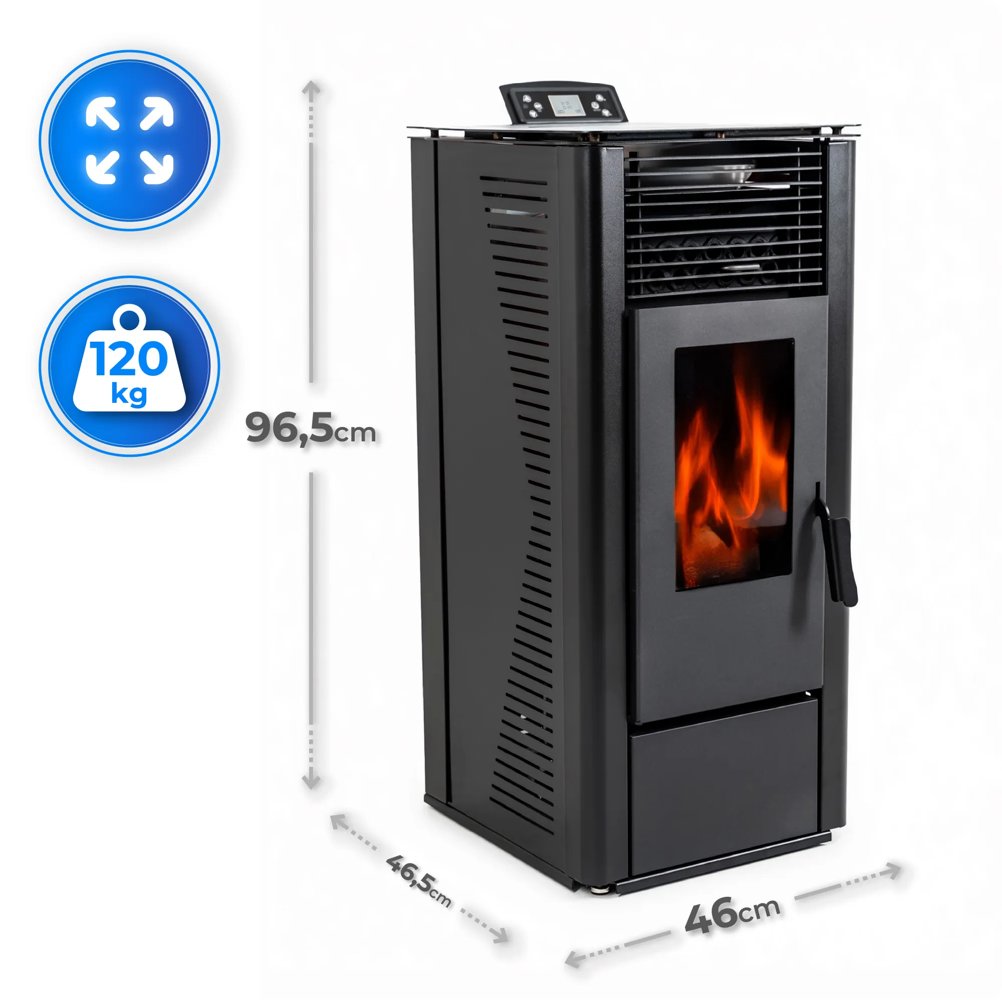 Specifiche della stufa THUNDER ARIA-BLACK 12 kW