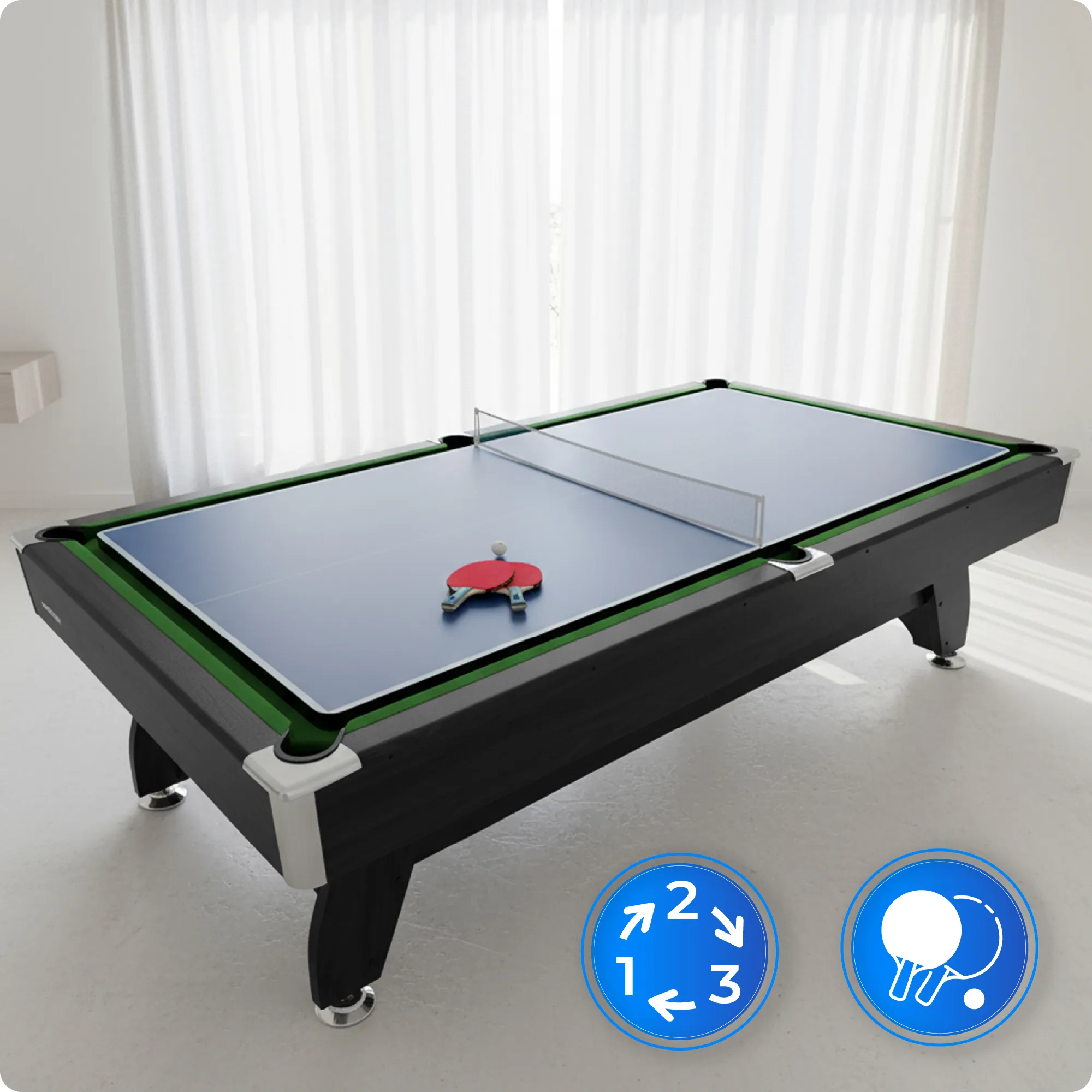 Set tavolo da biliardo BOLD-BLACK-8FT