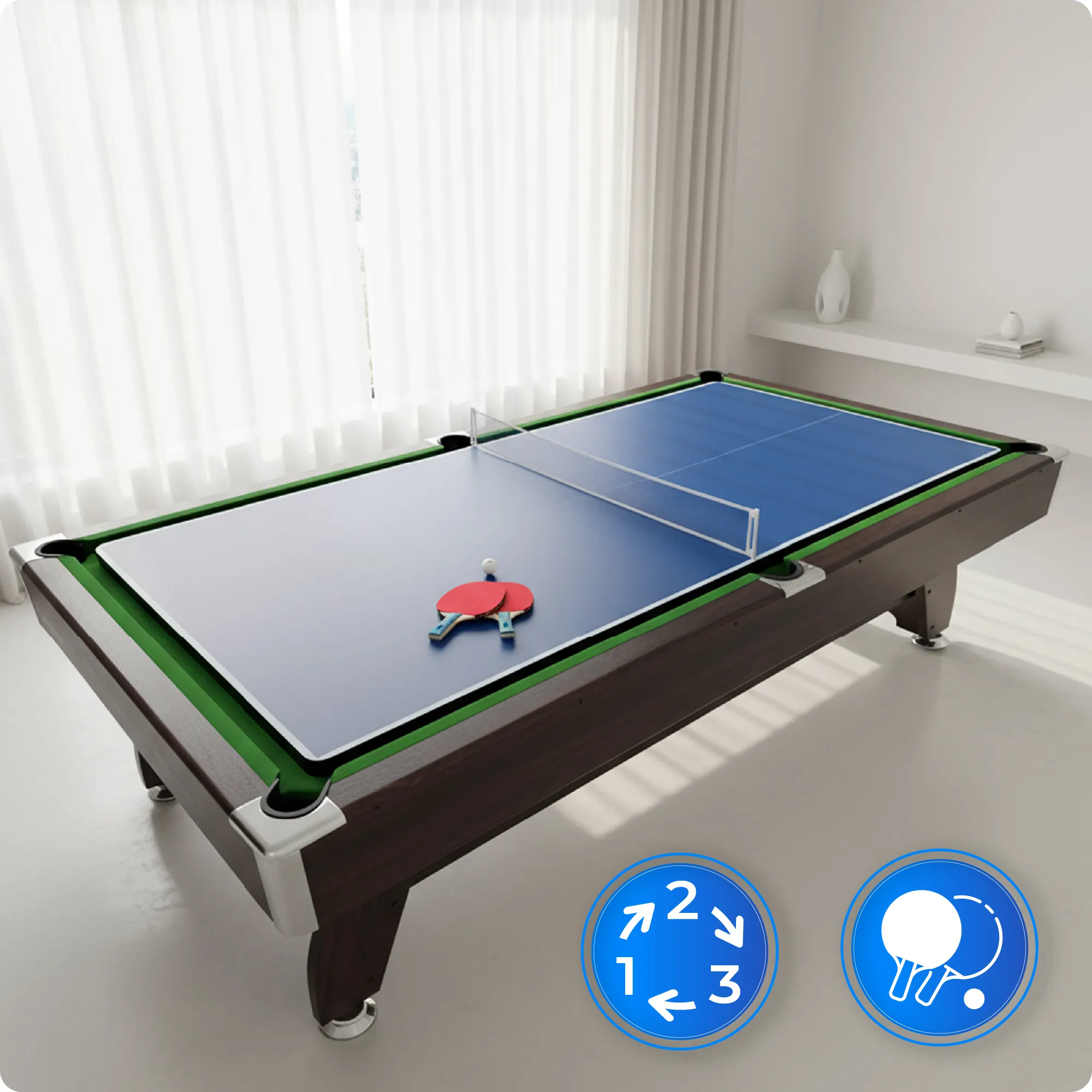 Set tavolo da biliardo BOLD-BLACK-8FT