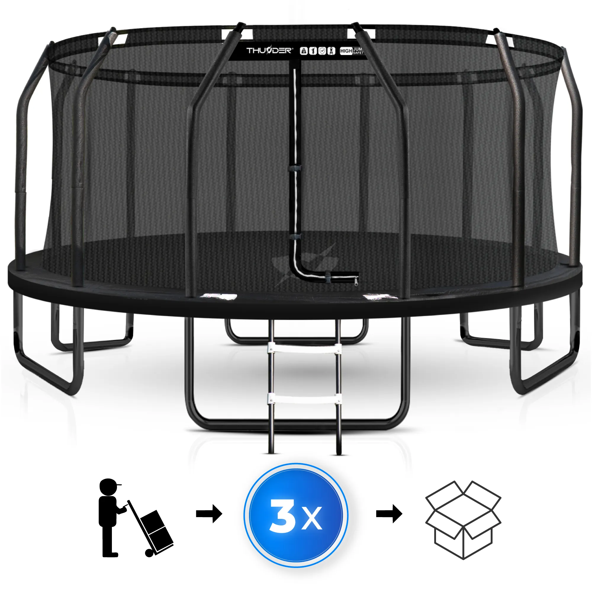 Nel set con trampolino Thunder 16ft