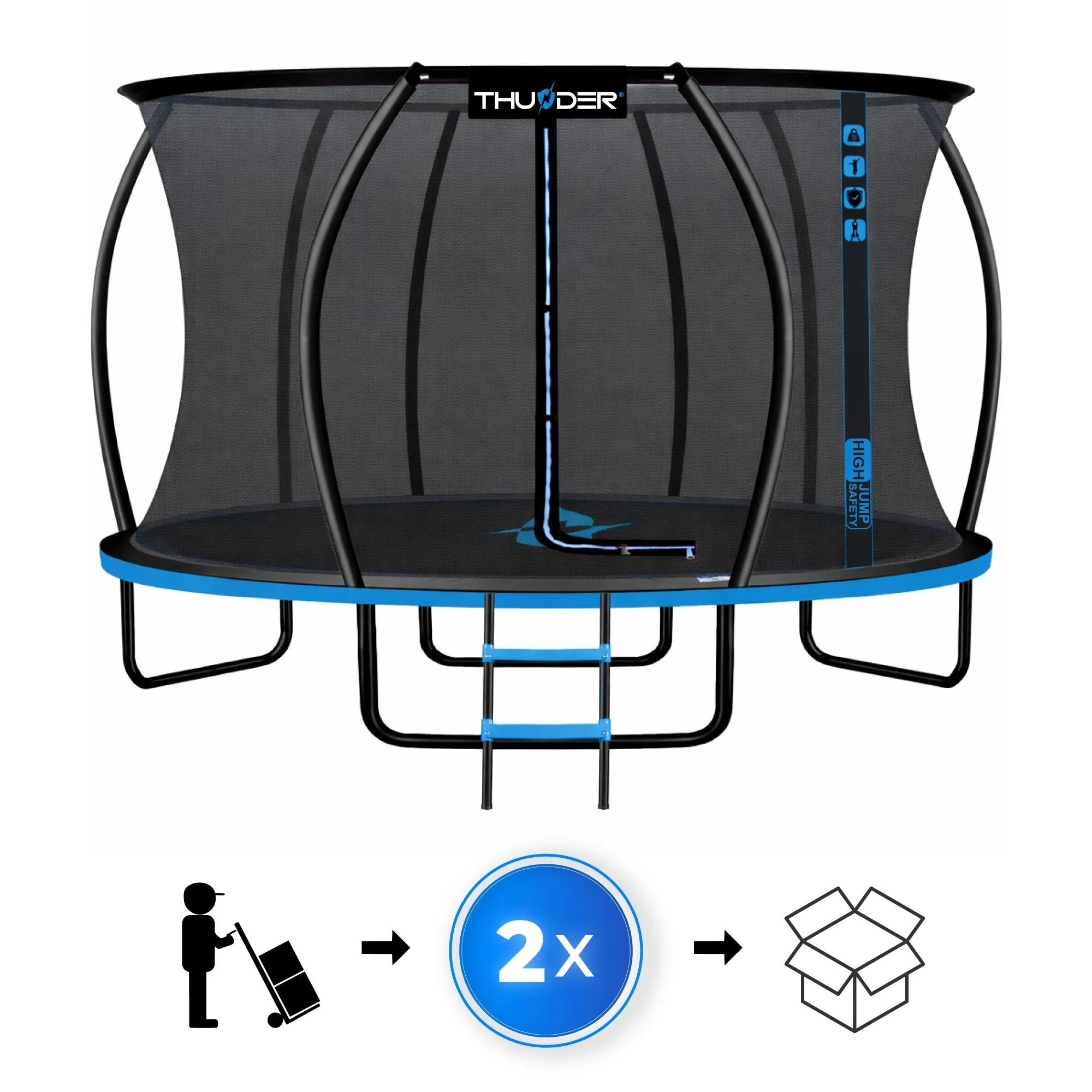 Set completo con trampolino Thunder 16ft