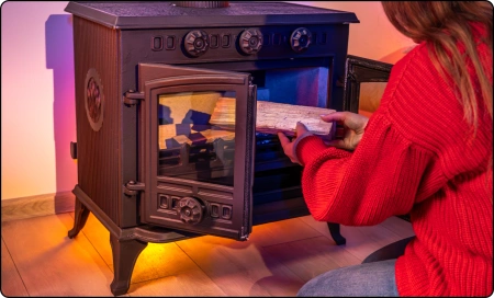 Stufa a legna in ghisa ATAR 10 kW