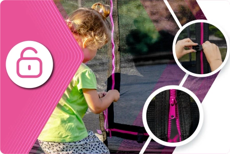 Trampolino THUNDER INSIDE ULTRA 16FT (488 cm) ROSA