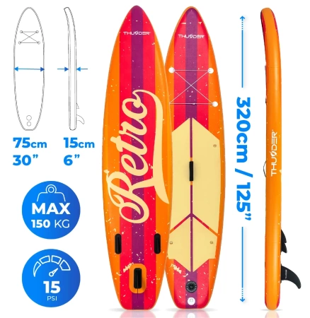 Tavola da SUP 320cm THUNDER RETRO