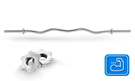 Bilanciere ricurvo filettato 120 cm 30 mm THUNDER