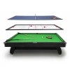 Tavolo da biliardo THUNDER 8FT BOLD BLACK con piano Air Hockey e Ping Pong
