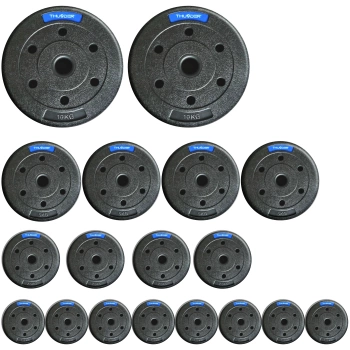 Set di dischi bituminosi THUNDER 2x10 kg + 4x5 kg + 4x2,5 kg + 8x1,25 kg