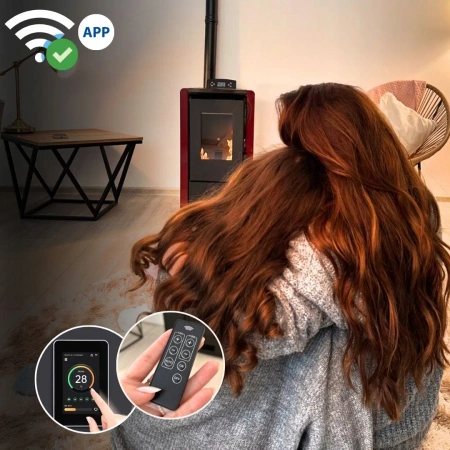 Stufa a pellet LEYLA RED 6,3 kW