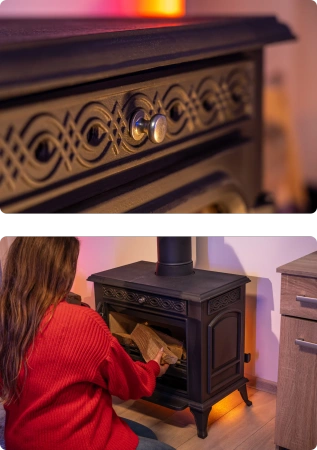 Stufa a legna in ghisa HELIOS 10 kW