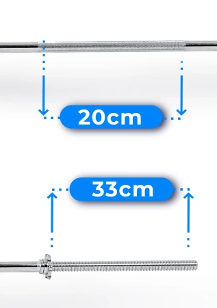 Bilanciere dritto filettato 180 cm 30 mm THUNDER