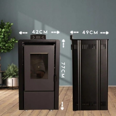 Stufa a pellet LEYLA BLACK 6,3 kW