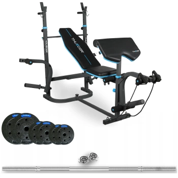 Set da bodybuilding THUNDER 50 kg con panca VIGOR-B
