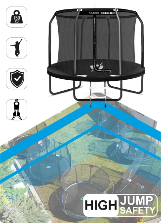 Trampolino THUNDER INSIDE ELITE 8FT (244 cm) NERO