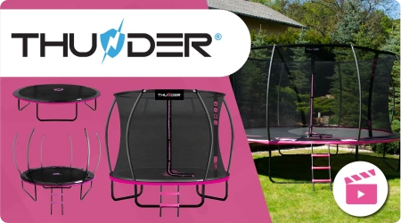 Trampolino THUNDER INSIDE ULTRA 8FT (244 cm) ROSA