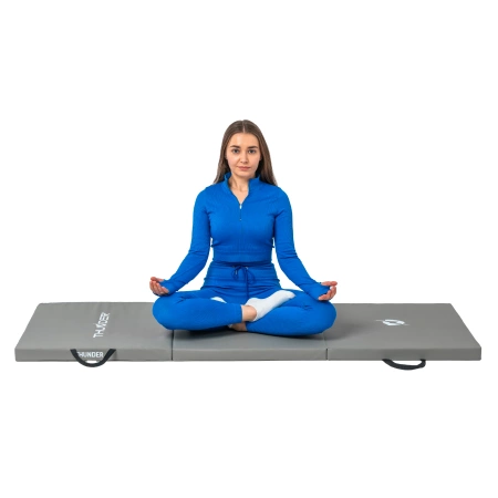 Materassino da ginnastica grigio 180x60x4 cm THUNDER
