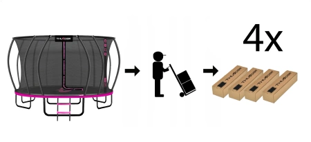 Trampolino THUNDER INSIDE ULTRA 16FT (488 cm) ROSA