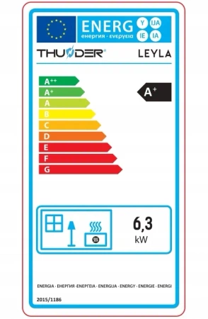 Stufa a pellet LEYLA BLACK 6,3 kW