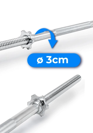 Bilanciere dritto filettato 150 cm 30 mm THUNDER