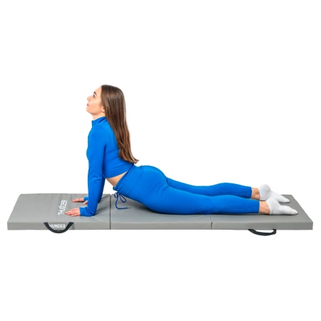 Materassino da ginnastica grigio 180x60x4 cm THUNDER