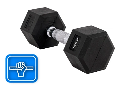 Manubrio esagonale 5 kg THUNDER