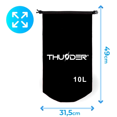 Sacca stagna THUNDER 10 L NERA