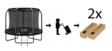 Trampolino THUNDER INSIDE ELITE 8FT (244 cm) NERO