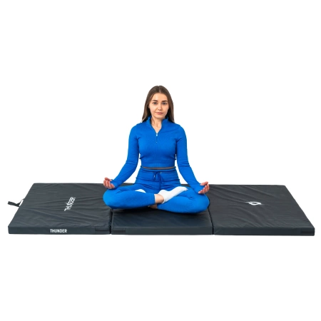 Materassino da ginnastica nero 197x100x5 cm THUNDER