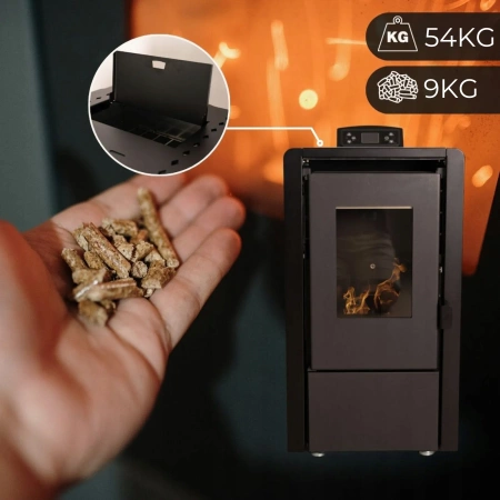Stufa a pellet LEYLA BLACK 6,3 kW
