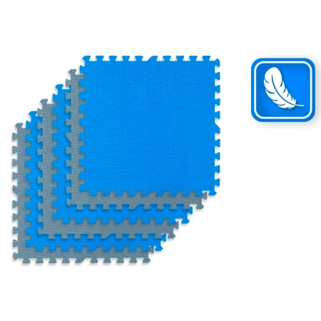 Tappetini a incastro blu e grigi 60x60x1 cm THUNDER