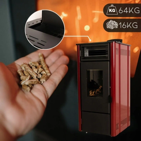 Stufa a pellet SOPHIA RED 8,1 kW