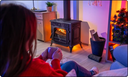 Stufa a legna in ghisa HELIOS 10 kW