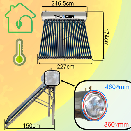 Collettore solare pressurizzato THUNDER 300 L