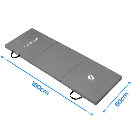 Materassino da ginnastica grigio 180x60x4 cm THUNDER