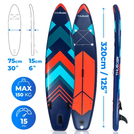 Tavola da SUP 320cm THUNDER STRIPES