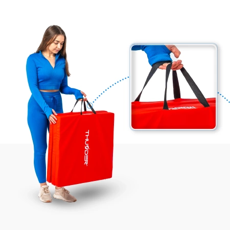 Materassino da ginnastica rosso 180x60x5 cm THUNDER