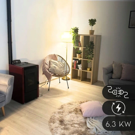 Stufa a pellet LEYLA RED 6,3 kW