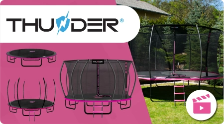 Trampolino THUNDER INSIDE ULTRA 16FT (488 cm) ROSA