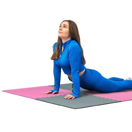 Tappetini a incastro rosa e grigi 60x60 cm THUNDER