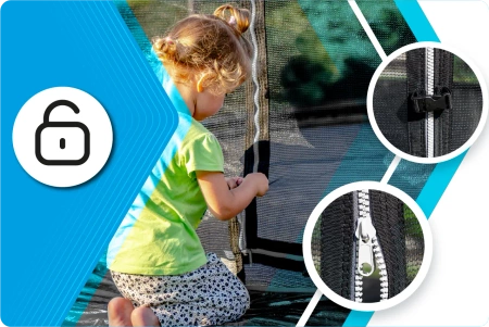 Trampolino THUNDER INSIDE ELITE 8FT (244 cm) NERO