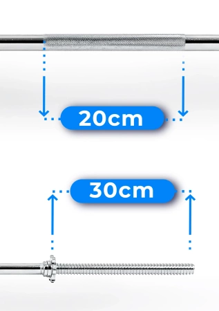 Bilanciere dritto filettato 150 cm 30 mm THUNDER