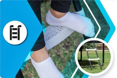 Trampolino THUNDER INSIDE ELITE 8FT (244 cm) NERO