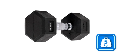 Manubrio esagonale 5 kg THUNDER