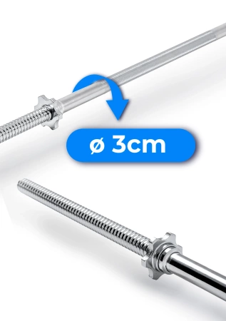 Bilanciere dritto filettato 180 cm 30 mm THUNDER