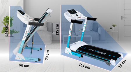 Tapis roulant elettrico THUNDER REACT-S-WHITE