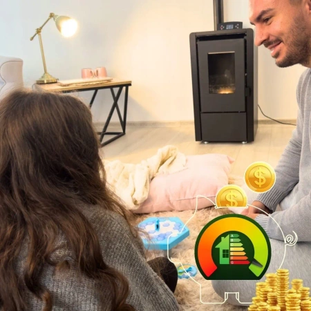 Stufa a pellet LEYLA BLACK 6,3 kW