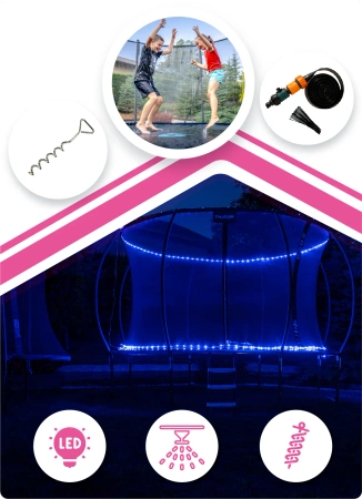 Trampolino THUNDER INSIDE ULTRA 16FT (488 cm) ROSA