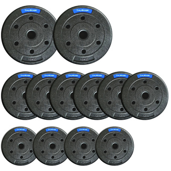 Set di dischi bituminosi THUNDER 2x10 kg + 6x5 kg + 4x2,5 kg