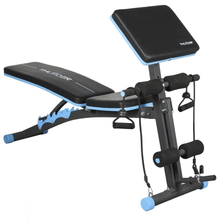 Panca per pesi con bande elastiche e blocco per le gambe THUNDER FORIA