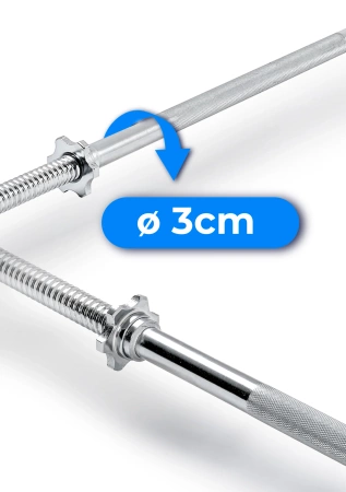 Bilanciere dritto filettato 220 cm 30 mm THUNDER